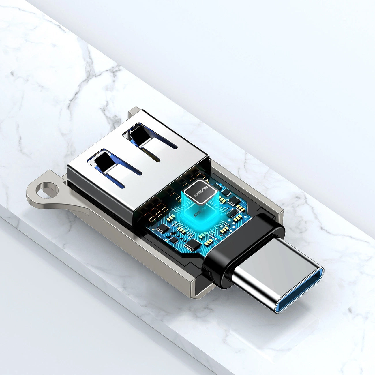 Adaptér OTG USB-C - USB-A Joyroom S-H151, Stříbrný