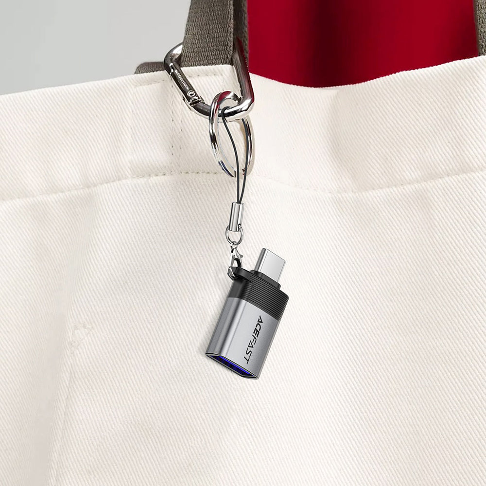 Adaptér OTG USB-C - USB-A Acefast J7, šedý
