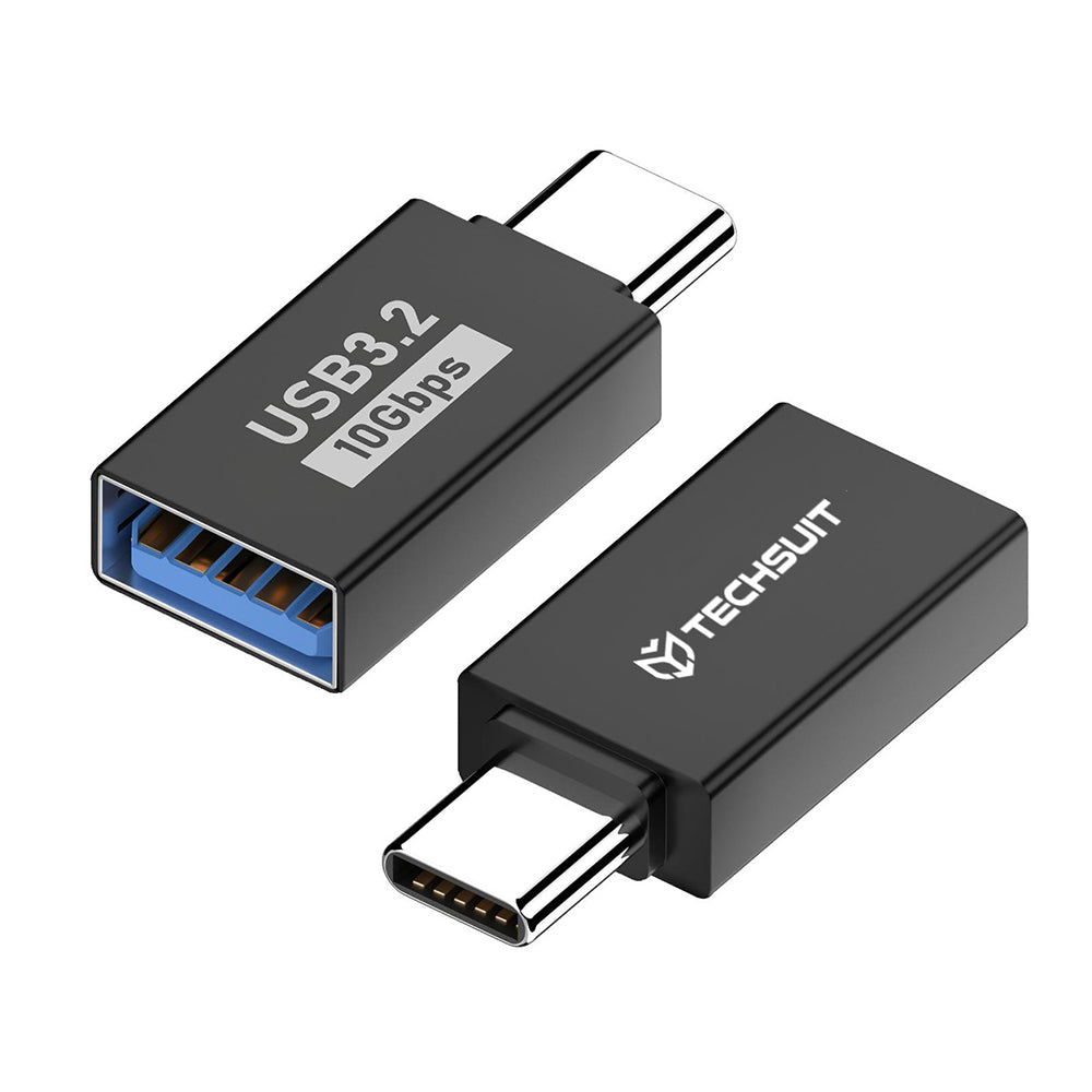 Adaptér OTG USB-C - USB-A Techsuit A14 AluCoreX, černý