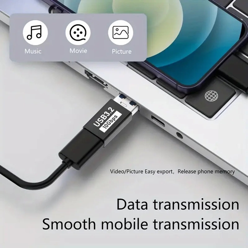 Adaptér OTG USB-C - USB-A Techsuit A14 AluCoreX, černý