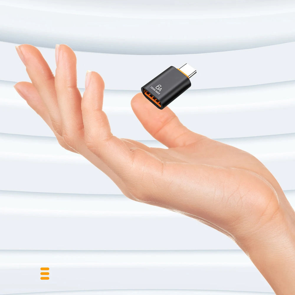 Adaptér OTG USB-C - USB-A Techsuit A2 HyperPort, Černá Oranžová
