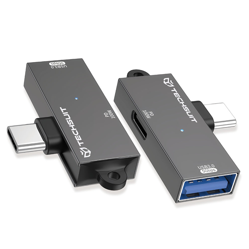 Adaptér OTG USB-C - USB-A Techsuit A21, Šedý