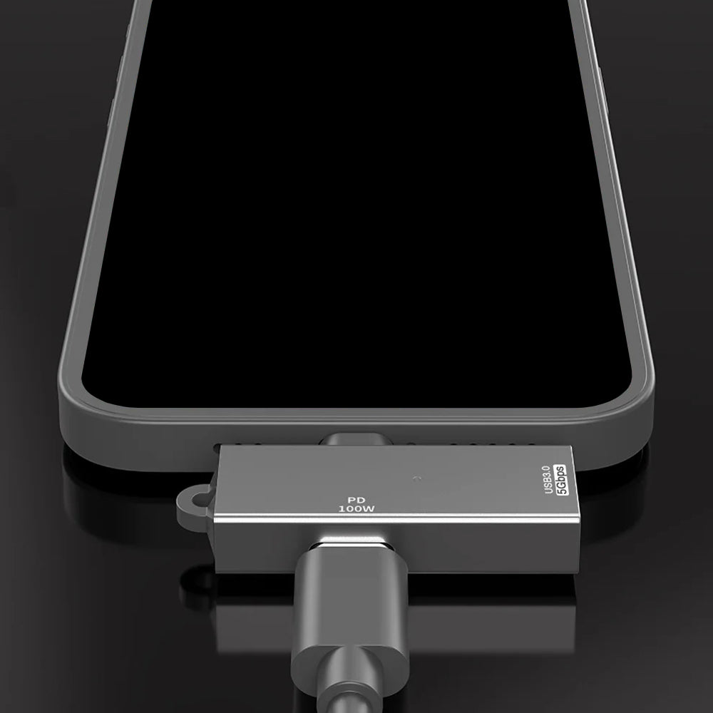 Adaptér OTG USB-C - USB-A Techsuit A21, Šedý