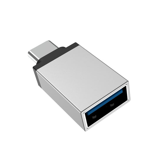 Adaptér OTG USB-A - USB-C Borofone BV3, stříbrný