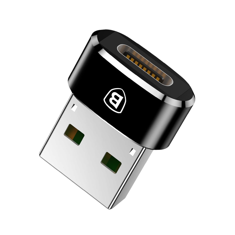Adaptér pro data a nabíjení USB-C - USB-A Baseus, Černý CAAOTG-01