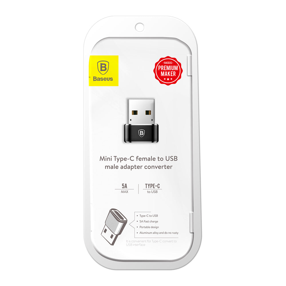 Adaptér pro data a nabíjení USB-C - USB-A Baseus, Černý CAAOTG-01