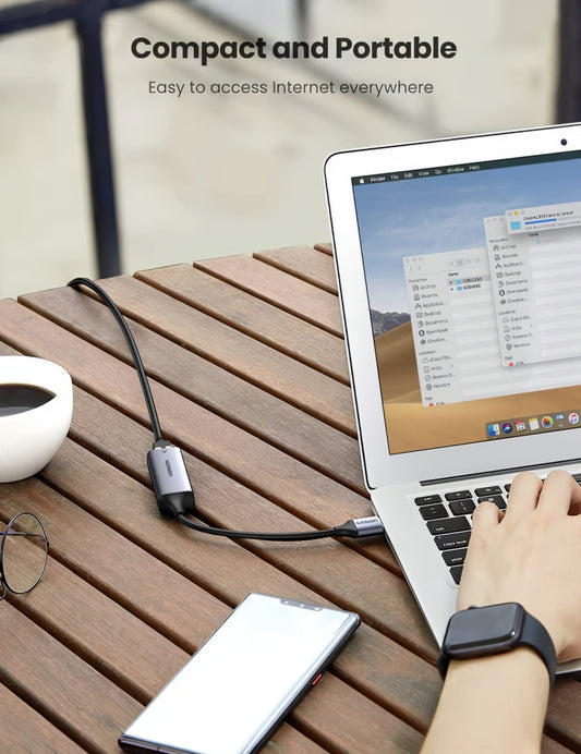 Síťová karta UGREEN CM209, RJ45, USB, Šedá