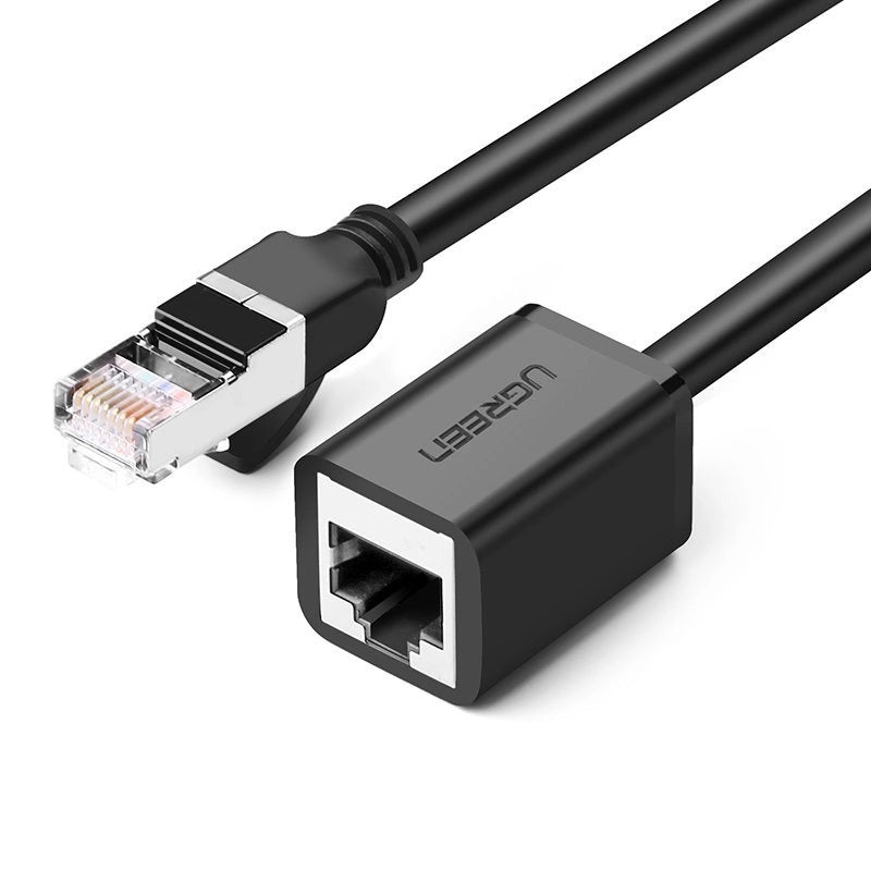 Prodlužovací síťový kabel UGREEN NW112, RJ45 - RJ45, 1m, černý
