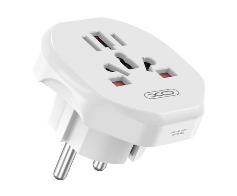 Síťový adaptér XO Design WL23 US / UK / AU / AU / FI / CN - Evropa, bílý