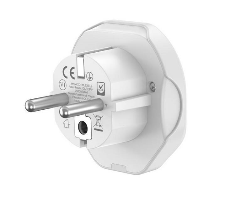 Síťový adaptér XO Design WL23 US / UK / AU / AU / FI / CN - Evropa, bílý