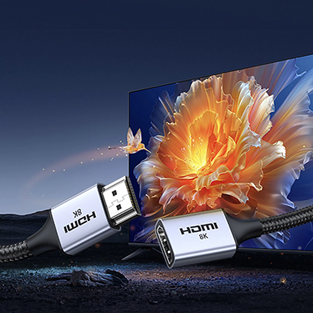 Video adaptér UGREEN HD165, HDMI - HDMI, 8K, Šedý