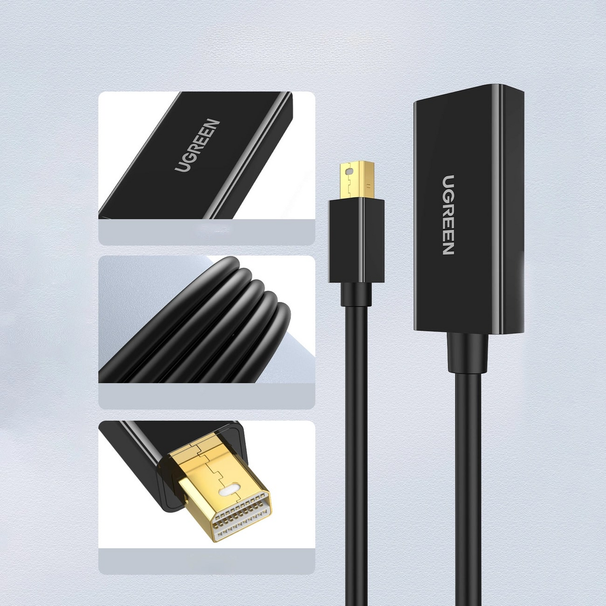 Video adaptér UGREEN MD112, MiniDisplayPort - HDMI, 4K, černý