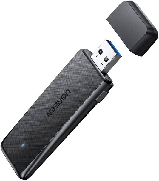 Bezdrátový adaptér UGREEN CM492, dvoupásmový, 1300 Mb/s, šedý