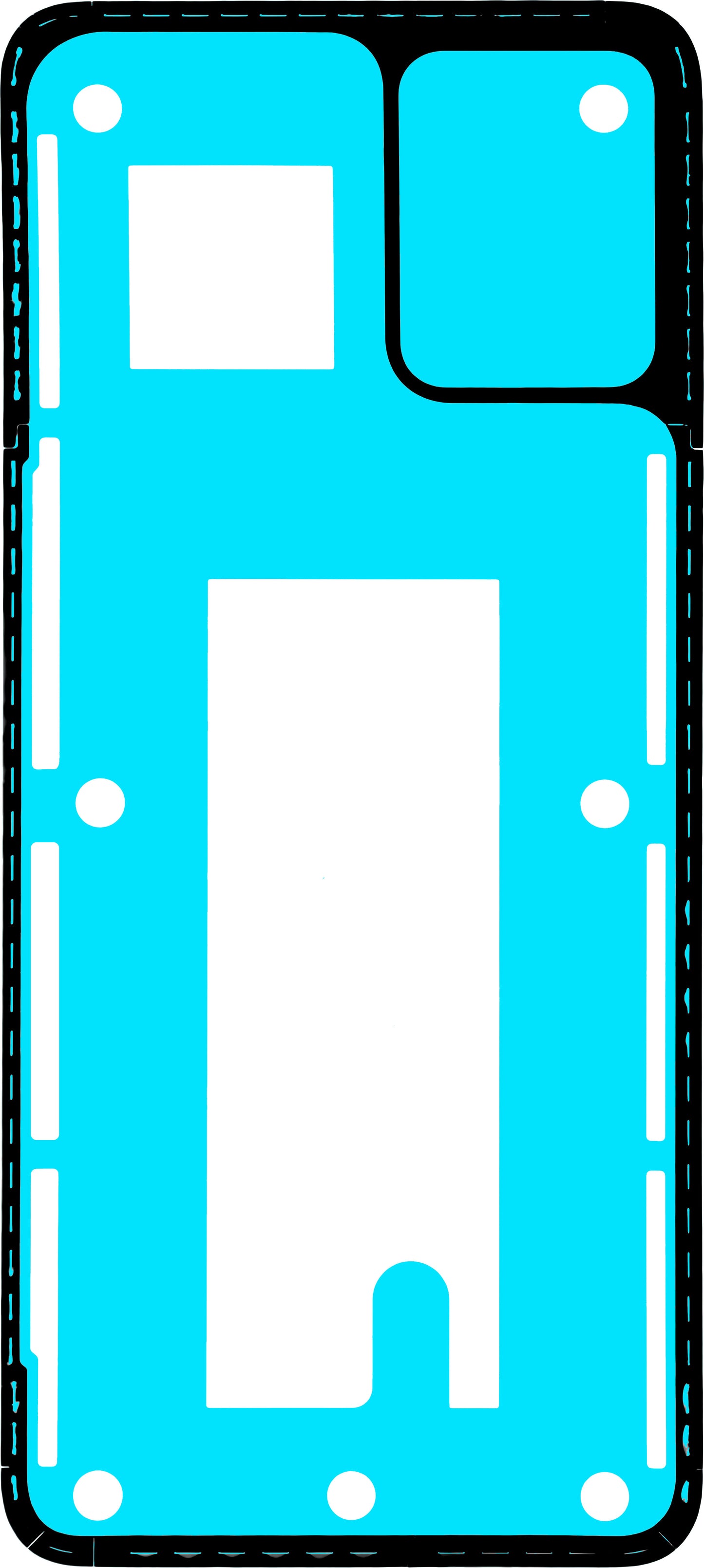 Lepidlo na kryt baterie Motorola Moto E13, Service Pack 5D78C23203