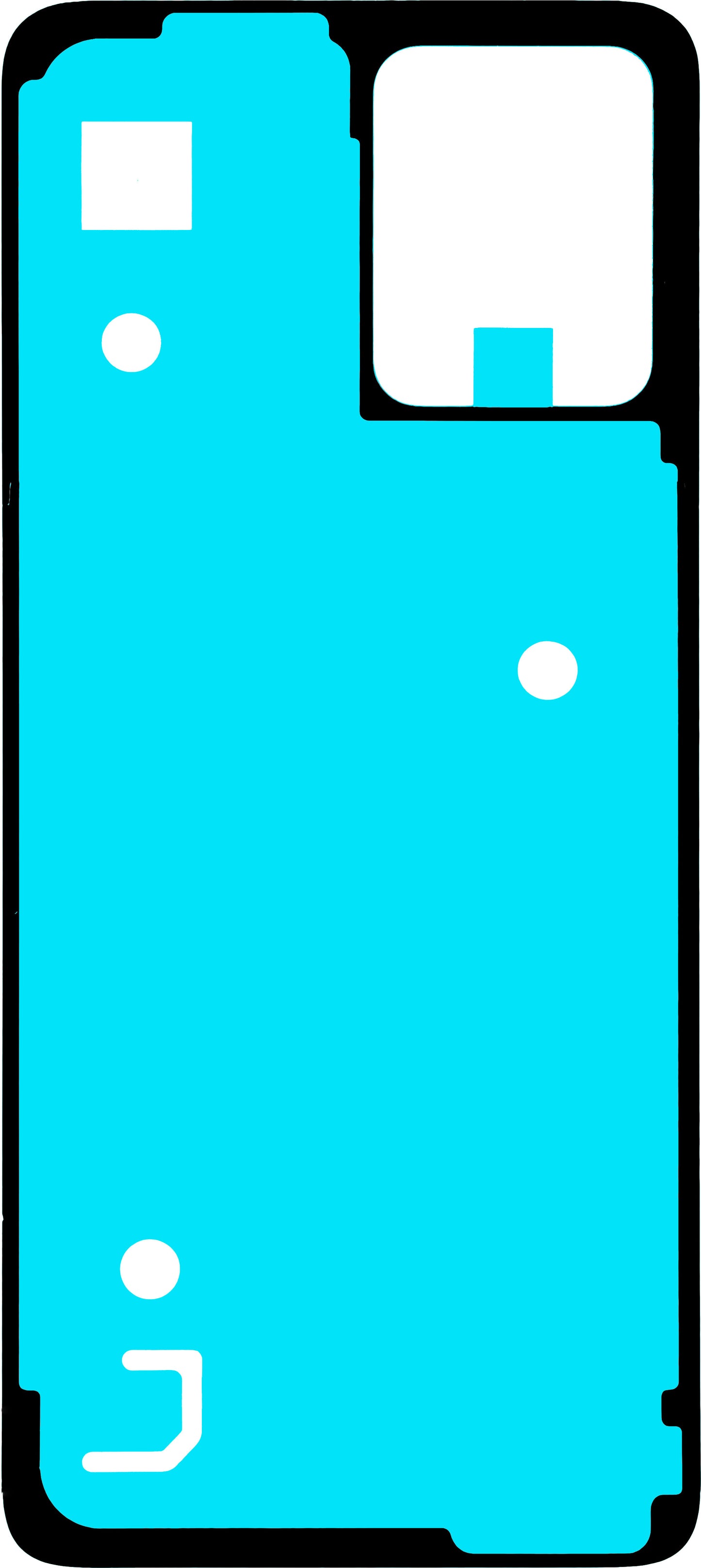 Lepidlo na kryt baterie Motorola Moto G64 / G54 Power Edition / G54, 2D, Service Pack 5D78C23265