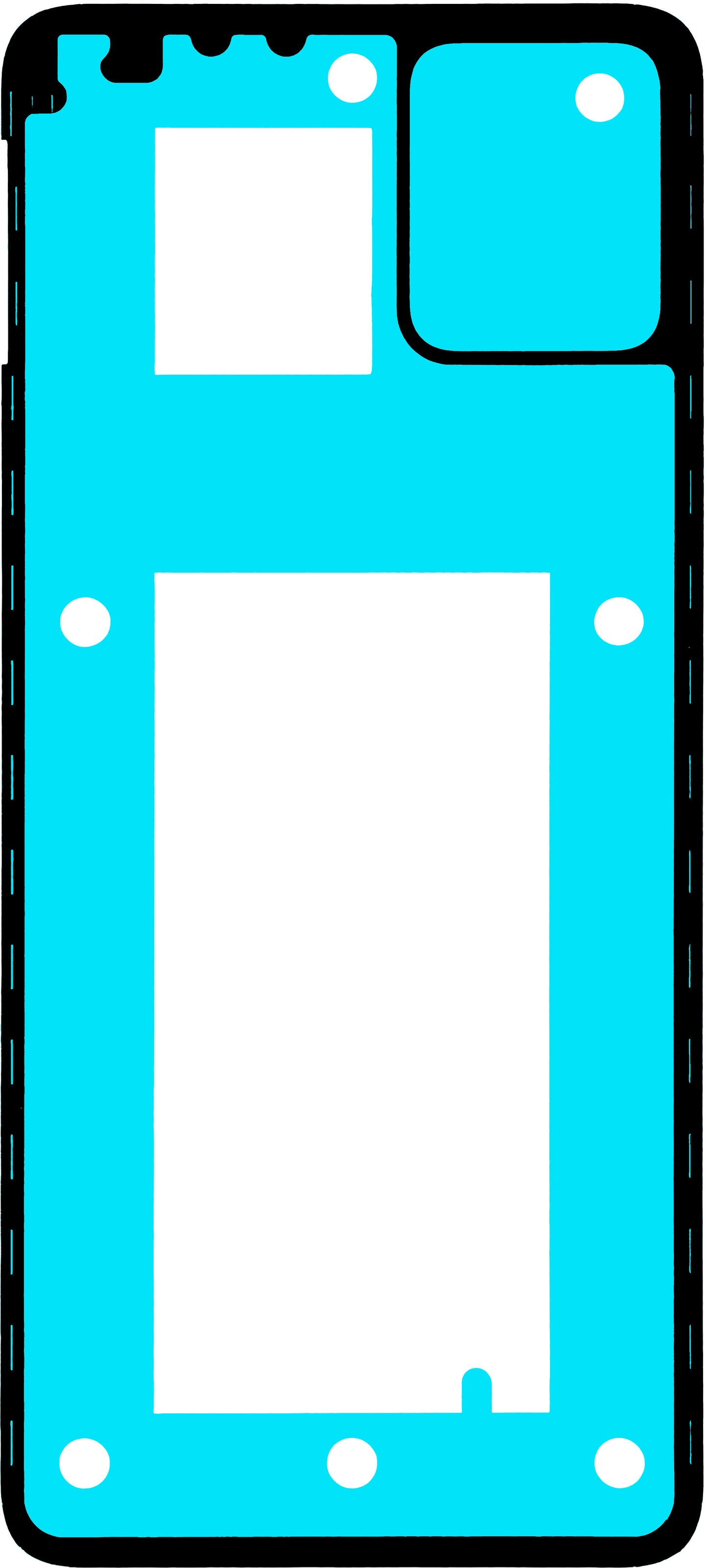 Lepidlo na kryt baterie Motorola Moto G32, Service Pack 5D78C21144