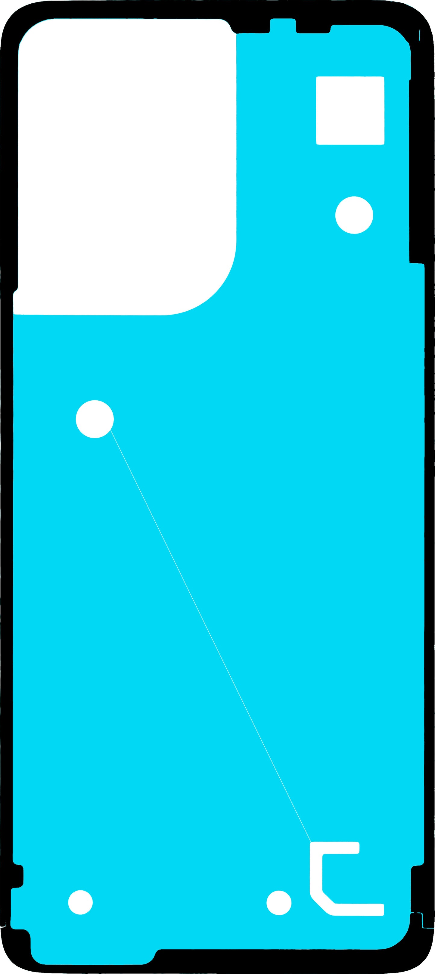 Lepidlo na kryt baterie Motorola Moto G55, Materiál PMMA, Service Pack 5D78C28715