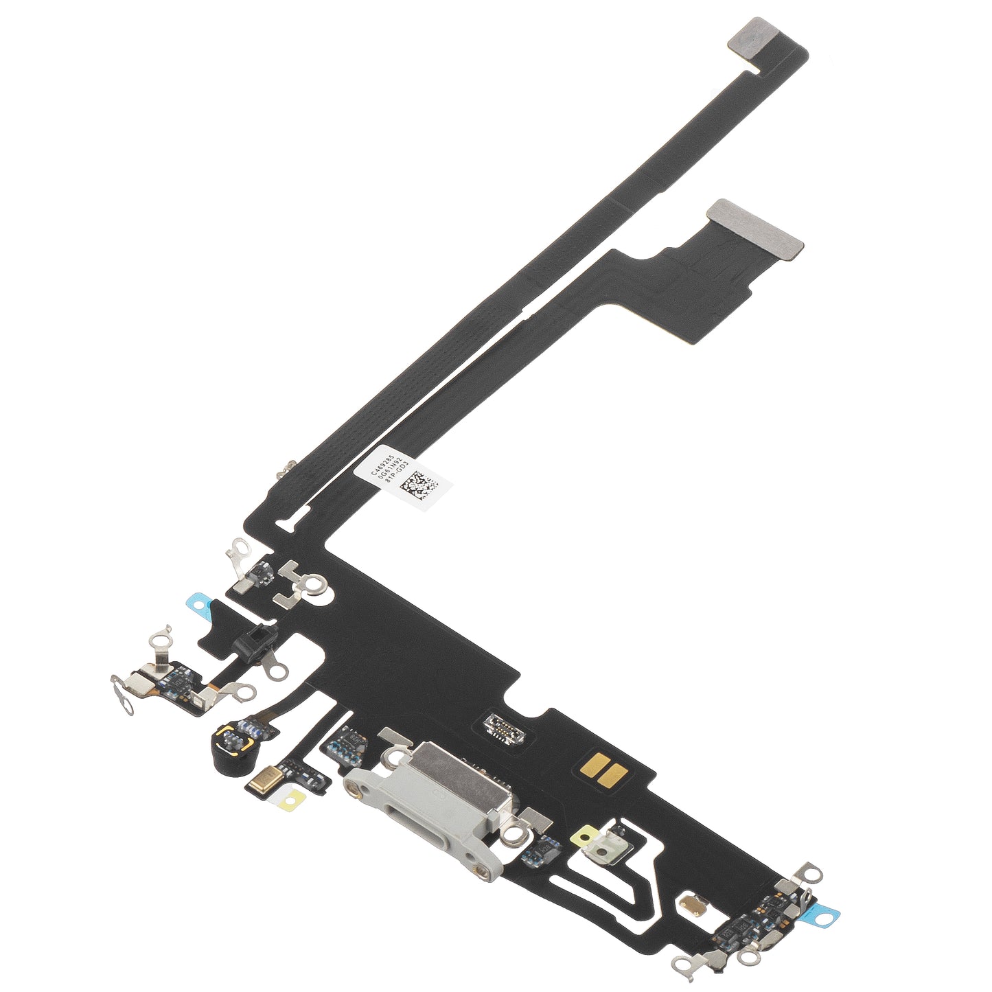 Čelenka s nabíjecím konektorem - Mikrofon pro Apple iPhone 12 Pro Max, stříbrná