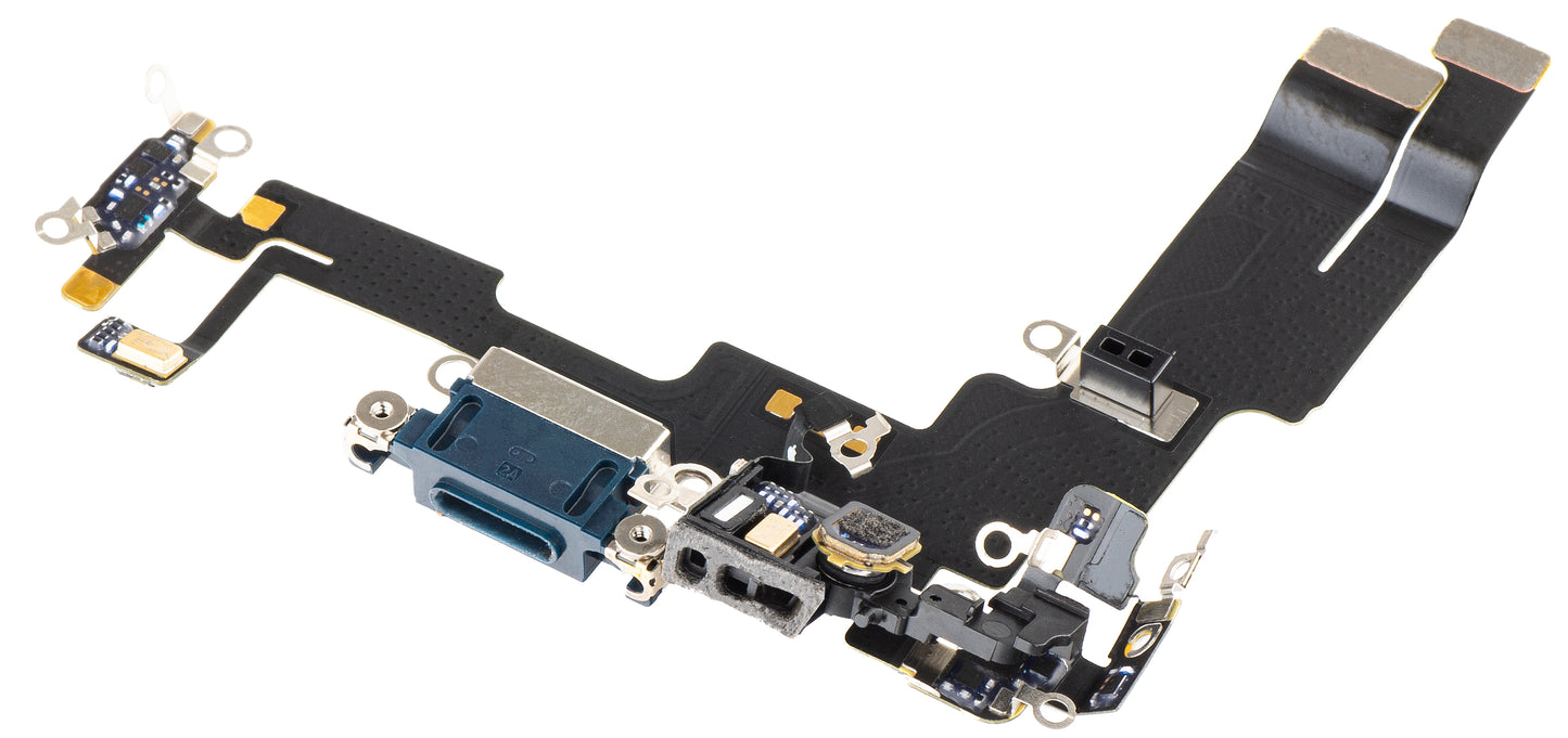 Pásek s nabíjecím konektorem - Mikrofon pro Apple iPhone 14, námořnicky modrý
