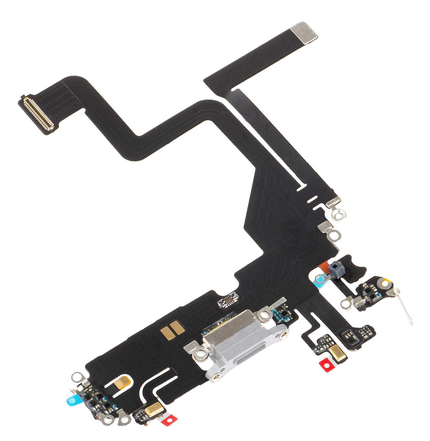 Páska s nabíjecím konektorem - mikrofon Apple iPhone 14 Pro, stříbrná