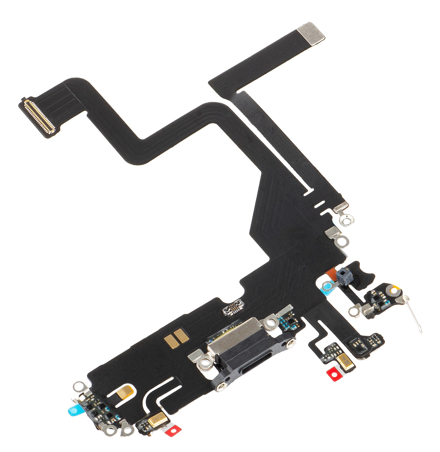 Čelenka s nabíjecím konektorem - Mikrofon Apple iPhone 14 Pro, černá