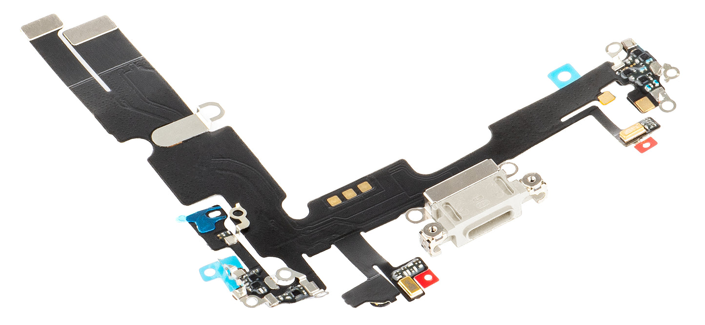 Páska s nabíjecím konektorem - mikrofon Apple iPhone 14 Plus, stříbrná