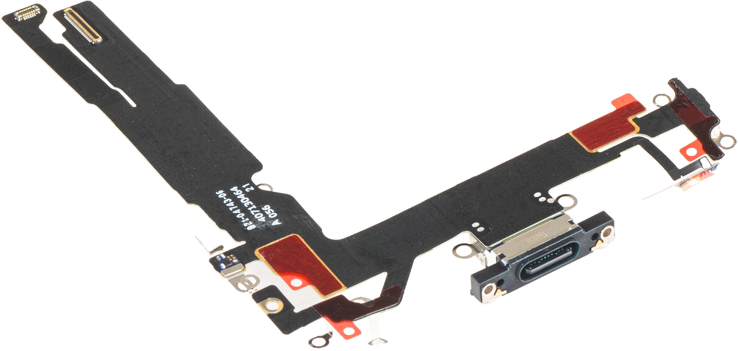 Páska s konektorem nabíjení - mikrofon Apple iPhone 16, černá