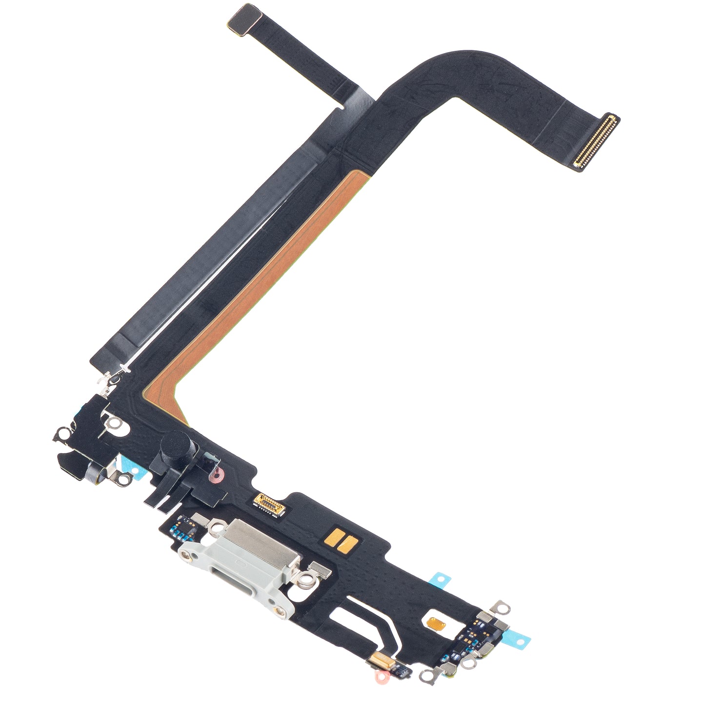 Páska s konektorem pro nabíjení - mikrofon Apple iPhone 13 Pro Max, stříbrná