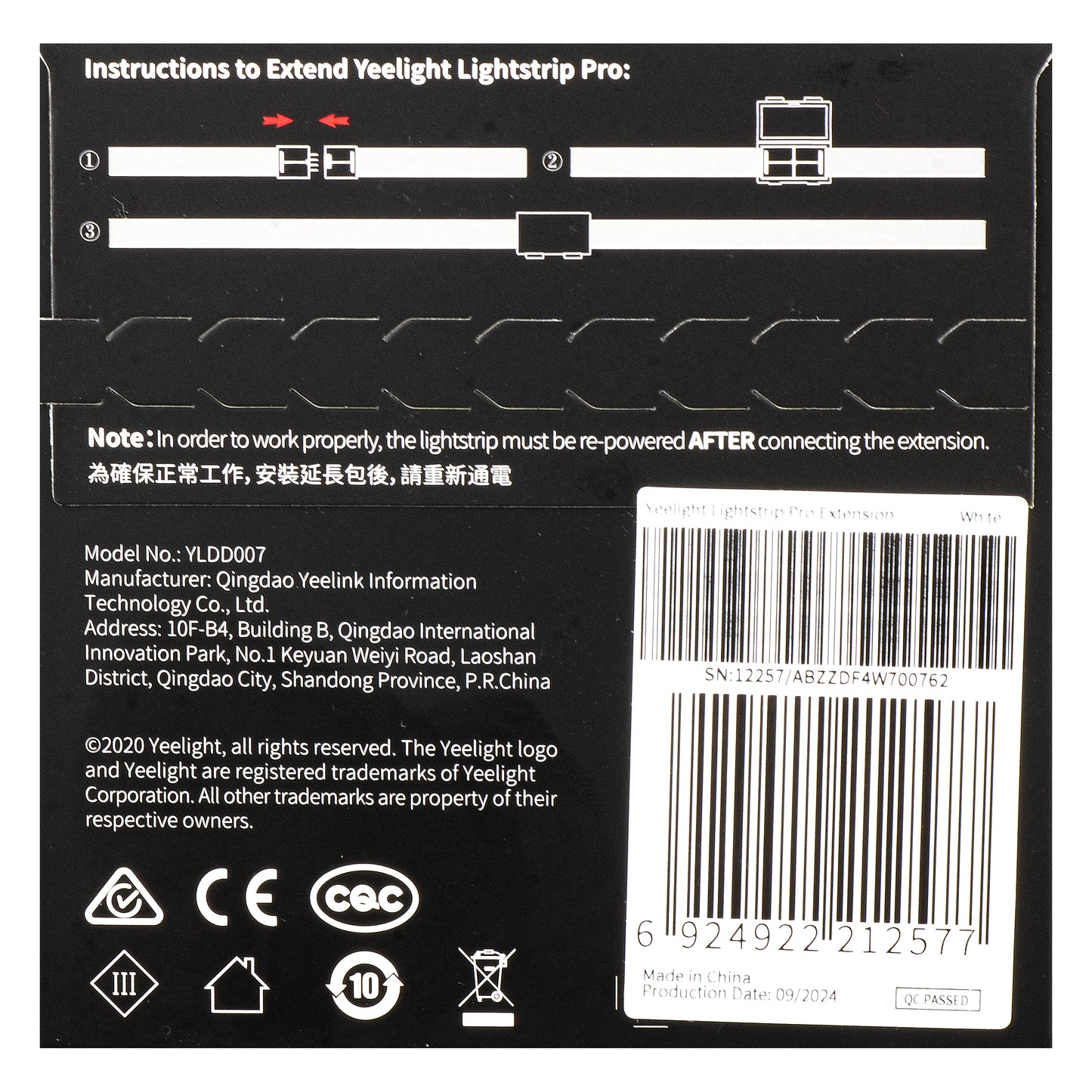 LED pás Yeelight Pro, Rozšíření, RGB, 1m YLDD07