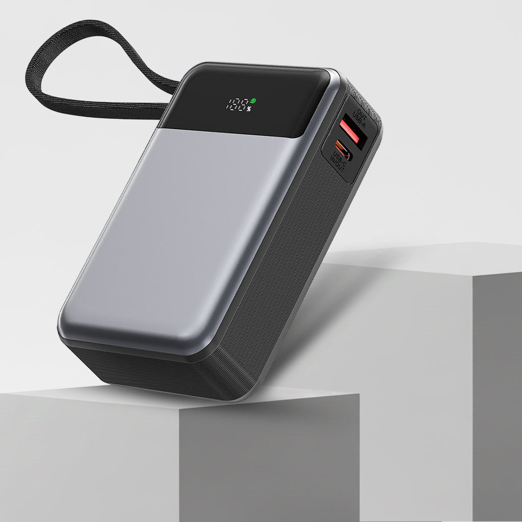 Externí baterie Acefast M21, 20000mAh, 65W, QC + PD, 1 x USB-A - 2 x USB-C, Černá