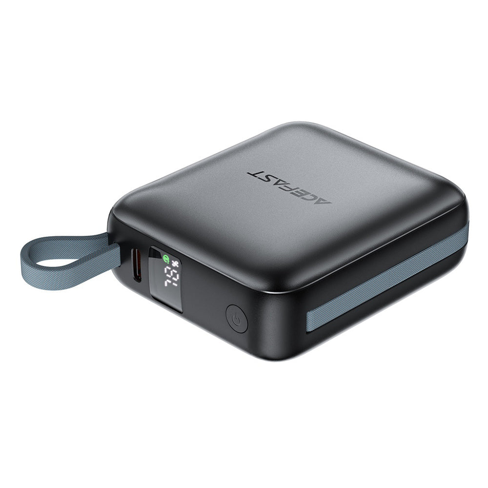 Externí baterie Acefast M23, 10000mAh, 22.5W, QC + PD, 1 x Lightning - 2 x USB-C, šedá