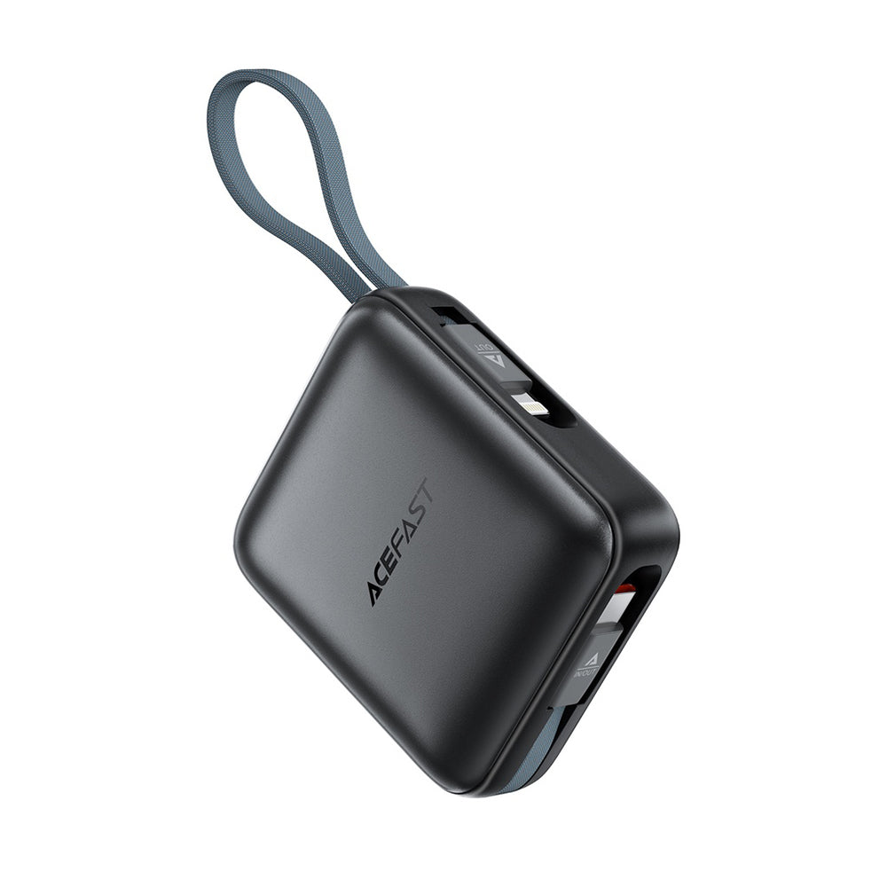 Externí baterie Acefast M23, 10000mAh, 22.5W, QC + PD, 1 x Lightning - 2 x USB-C, šedá