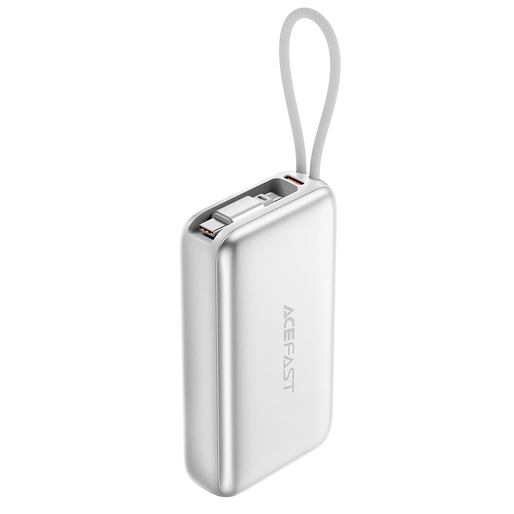 Externí baterie Acefast M32, 10000mAh, 35W, PD, 2 x USB-C, Stříbrná