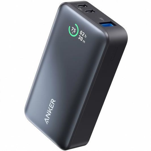 Externí baterie Anker 533, 10000mAh, 30W, QC + PD, 1 x USB-A - 2 x USB-C, Černá A1256G11