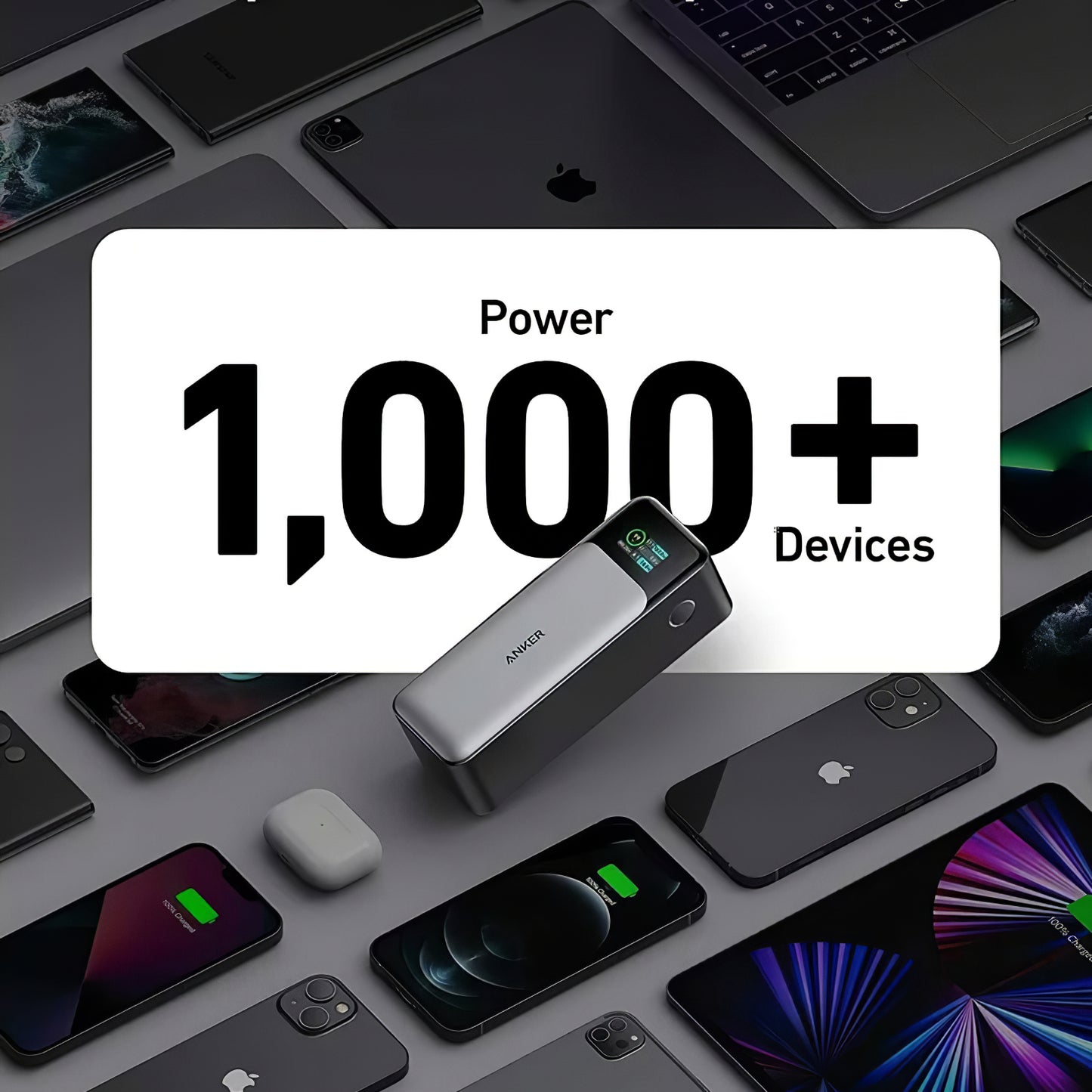 Externí baterie Anker 737, 24000mAh, 140W, QC + PD, 1 x USB-A - 2 x USB-C, Černá A1289011