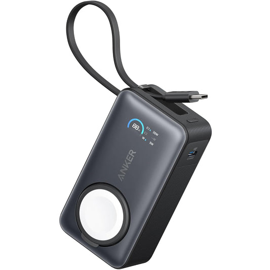 Externí baterie Anker MagGo, 10000mAh, 35W, PD + QI, 1 x QI - 2 x USB-C, černá A1657011