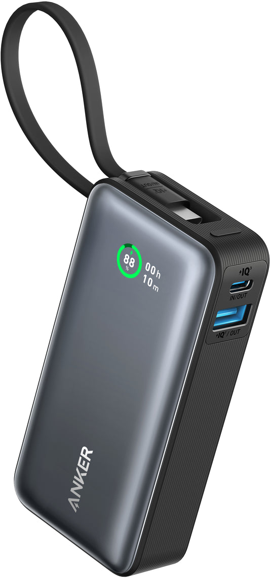 Externí baterie Anker Nano, 10000mAh, 30W, QC + PD, 1 x USB-A - 2 x USB-C, černá A1259G11