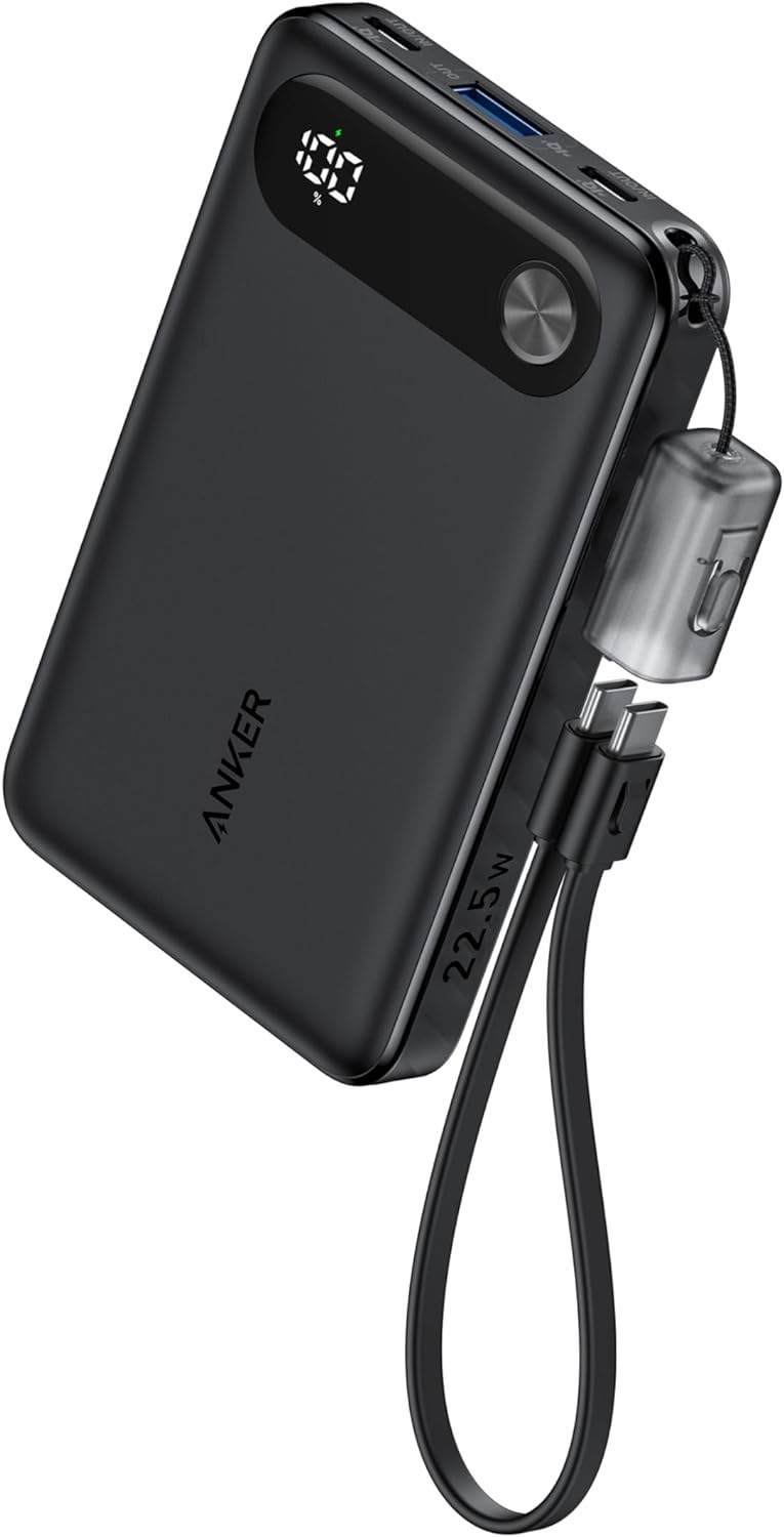 Externí baterie Anker PowerCore, 10000mAh, 22,5W, QC + PD, 1 x USB-A - 2 x USB-C, černá A1257G11