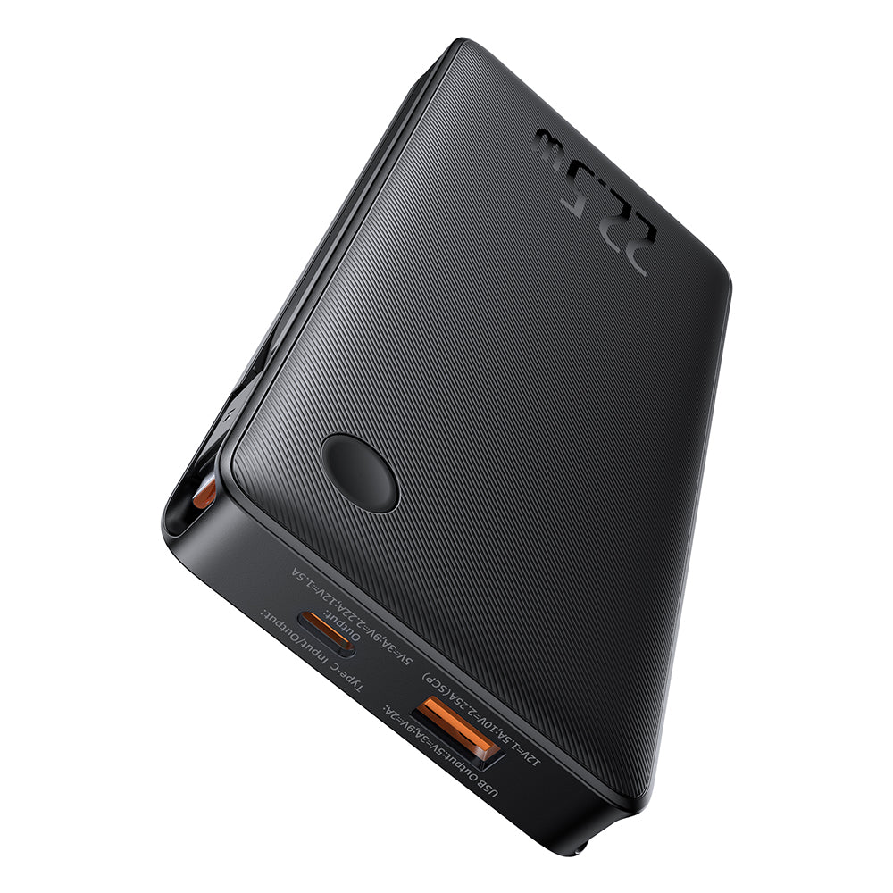 Externí baterie Baseus Airpow Lite, 10000mAh, 22.5W, QC + PD, 1 x Lightning - 1 x USB-A - 2 x USB-C, Černá P10067501123-00