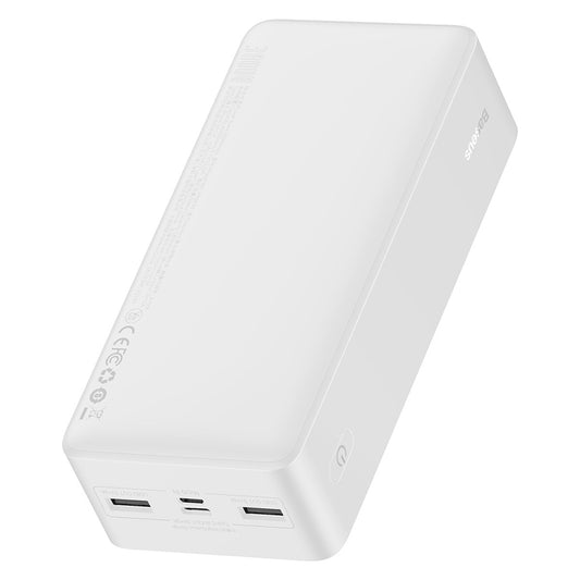 Externí baterie Baseus Bipow, 30000mAh, 15W, 1 x USB-C - 2 x USB-A, Bílá PPBD050202