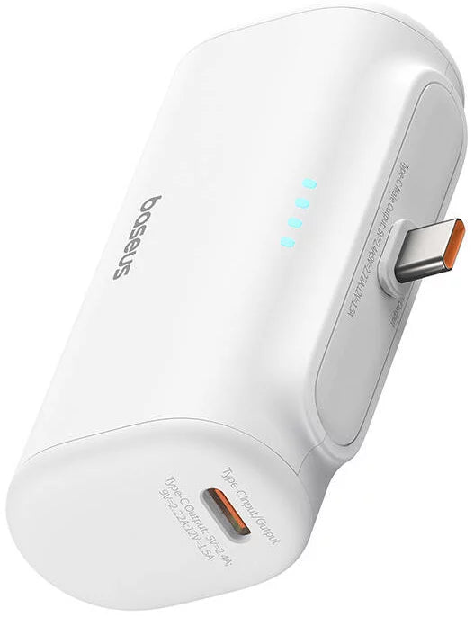 Externí baterie Baseus Compact, 5000mAh, 20W, PD, 2 x USB-C, Bílá P10068306213-00