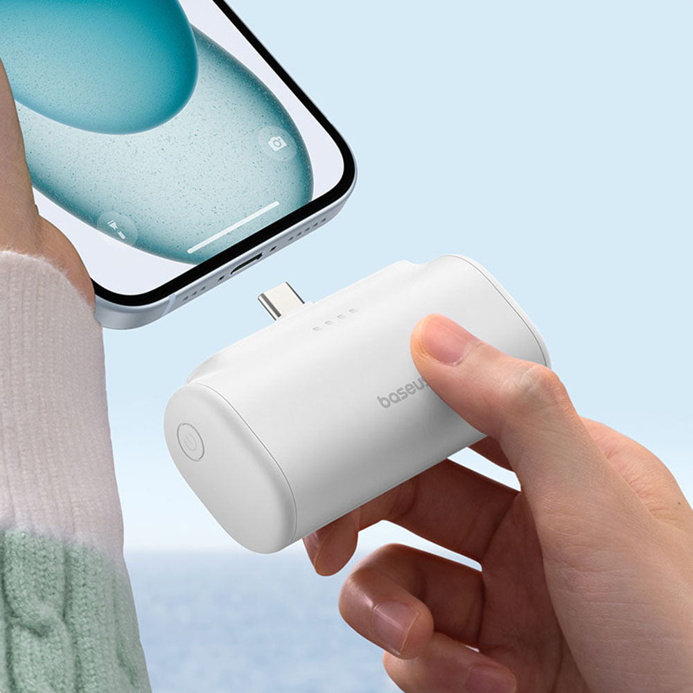 Externí baterie Baseus Compact, 5000mAh, 20W, PD, 2 x USB-C, Růžová P10068306413-00