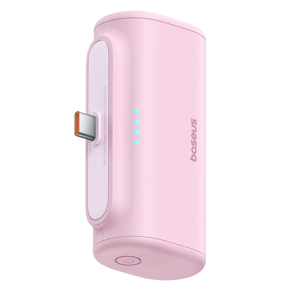Externí baterie Baseus Compact, 5000mAh, 20W, PD, 2 x USB-C, Růžová P10068306413-00
