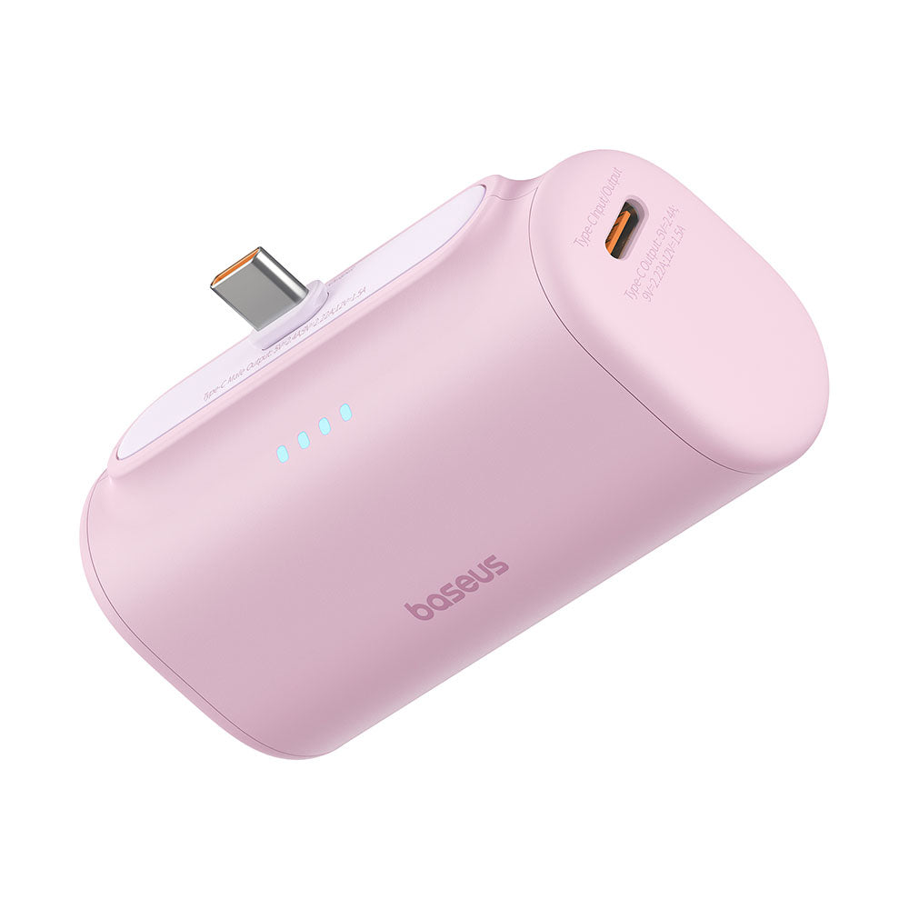Externí baterie Baseus Compact, 5000mAh, 20W, PD, 2 x USB-C, Růžová P10068306413-00