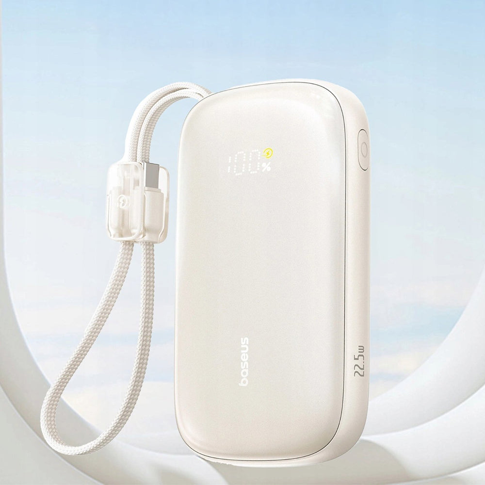 Externí baterie Baseus EnerFill FC21 Qpow 3 Ultra, 10000mAh, 22.5W, QC + PD, 1 x USB-A - 1 x USB-C, Béžová E0027L01