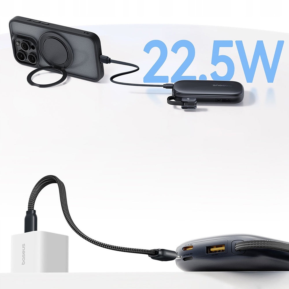 Externí baterie Baseus EnerFill FC21 Qpow 3 Ultra, 10000mAh, 22.5W, QC + PD, 1 x USB-A - 1 x USB-C, Béžová E0027L01