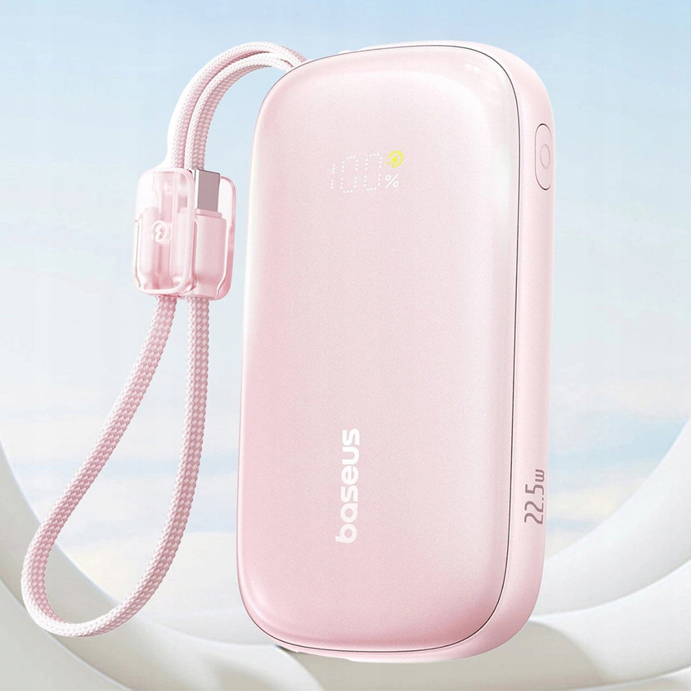 Externí baterie Baseus EnerFill FC21 Qpow 3 Ultra, 10000mAh, 22.5W, QC + PD, 1 x USB-A - 1 x USB-C, Růžová E0027L02