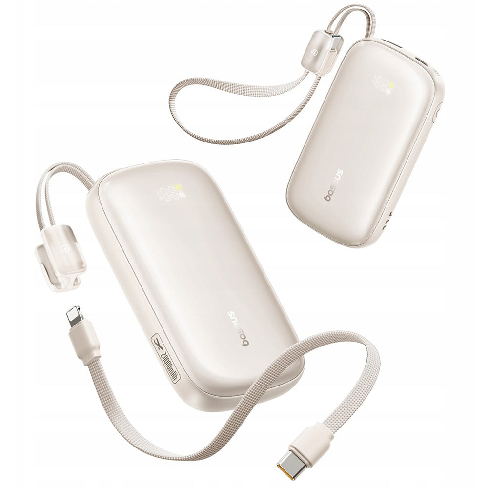 Externí baterie Baseus EnerFill FC21 Qpow 3 Ultra, 10000mAh, 45W, QC + PD, 1 x USB-A - 1 x USB-C, béžová E0027Q01
