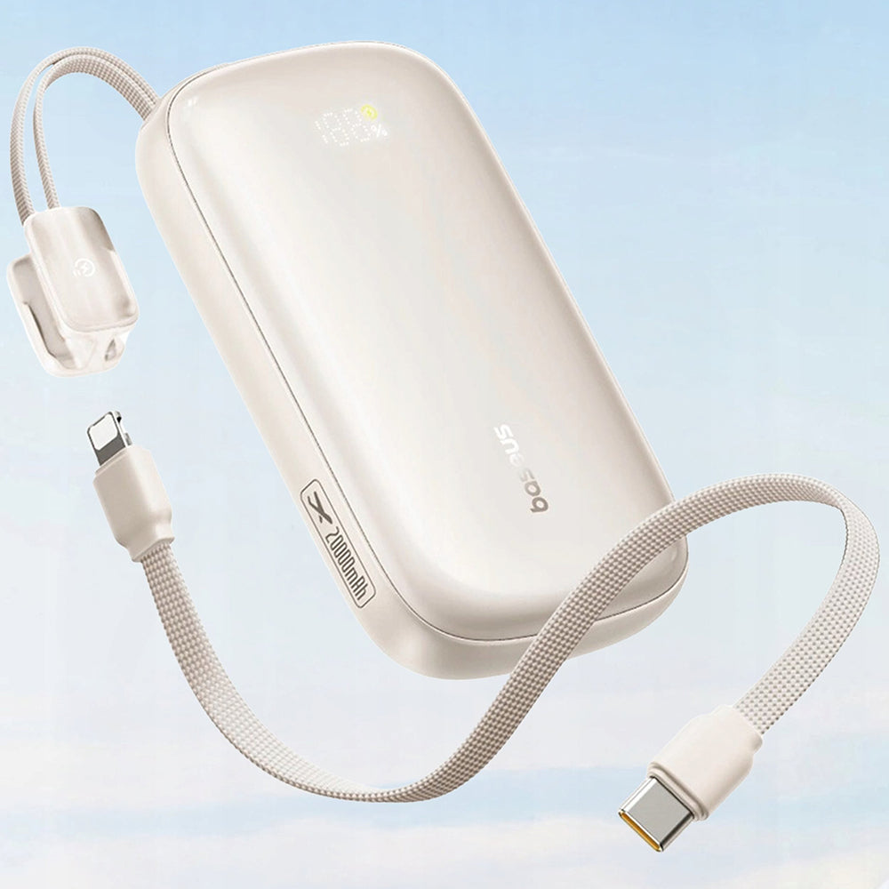 Externí baterie Baseus EnerFill FC21 Qpow 3 Ultra, 10000mAh, 45W, QC + PD, 1 x USB-A - 1 x USB-C, béžová E0027Q01