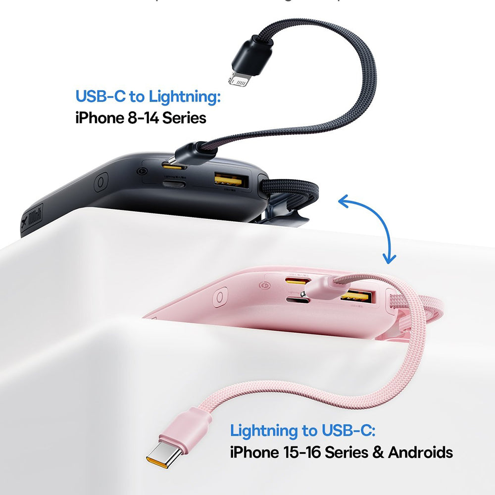 Externí baterie Baseus EnerFill FC21 Qpow 3 Ultra, 10000mAh, 45W, QC + PD, 1 x USB-A - 1 x USB-C, Černá E0027Q00